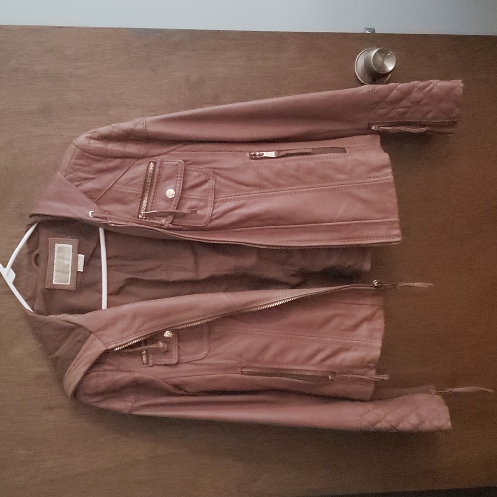Michael Kors Medium Brown Leather Jacket